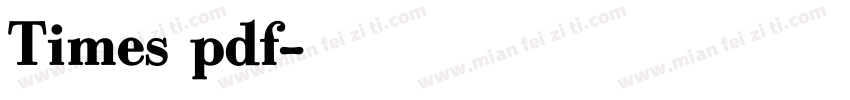 Times pdf字体转换